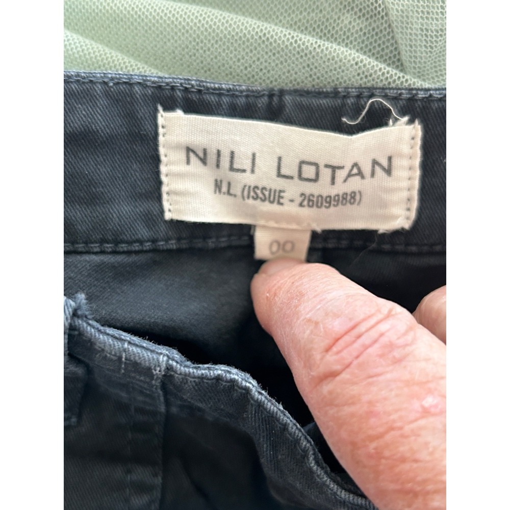 Nili Lotan Military Cropped Pants Womens 00 Designer Black New York Hipster USA - Picture 5 of 6